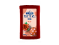 Red ready-to-roll icing in packaging, with cupcakes and a rose-shaped decoration.