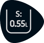 Label with S: 0.55L, likely a size or volume indication.