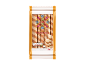 Vanilla flavoured wafer rolls in packaging with a colourful embroidered motif and nutritional information.