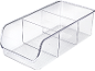 Clear refrigerator organizer with six compartments