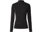 Black long-sleeved high-neck top for women