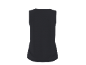Black women's sleeveless top, back view.
