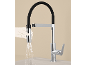 Kitchen faucet with pull-out sprayer and water stream