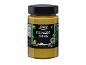 Jar of pistachio cream with a label, visible pistachios and information about 45% pistachio content.