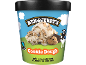 Vanilla ice cream with chunks of chocolate chip cookie dough.
