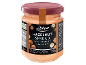 Hazelnut spread with chopped hazelnuts in a glass jar, 190g.