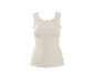 Light beige ribbed women's tank top.