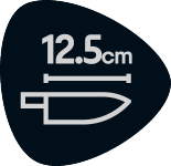 Knife with 12.5 cm blade.
