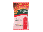 Bag of chili-flavored cashew and peanut mix, with nutritional information and descriptive text.
