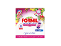 Laundry capsules pack with tropical floral design, 36 capsules, fast dissolving and active from 20°C.