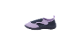 Kids' purple and black water shoes with a non-slip sole.