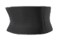 Black waist trainer with visible seams.