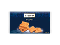 Shortcake biscuits with milk and honey in a blue package with a decorative pattern.