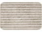 Beige bath mat with horizontal stripes