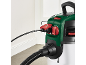 Green and white wet and dry vacuum cleaner with power cable and hose.