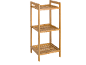 Three-tier bamboo storage shelf