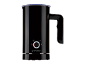 Black milk frother with a handle and control buttons