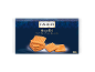 Square milk and honey shortcake biscuits, 350 g package.