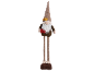 Autumn gnome decoration with a tall brown hat, white beard, and red knitted scarf.