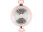 Pink pan with induction base and detachable handles.