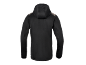 Black hooded jacket, back view