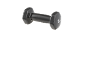 Black 1 kg dumbbell for strength training.