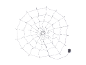 LED light-up spider web with spider, Halloween decoration.