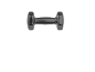 Black dumbbell for exercise.