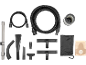 Vacuum cleaner accessories including hoses, nozzles, filters, and dust bags.
