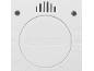 White smoke detector with test/hush button and speaker grille