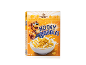 Box of honey bubbles cereal with a cartoon bear and a bowl of cereal.