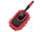Red and black microfiber dust brush