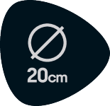 Seal with a diameter of 20 cm.