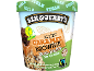 Vegan salted caramel brownie non-dairy ice cream with almonds.