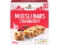 Crownfield cranberry muesli bars, 8 pack.