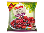 Bag of frozen berry mix with sour cherries, unsweetened, 1000g.