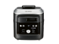 Multifunction cooking pot with steam and frying modes, digital display, and temperature control.