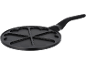 Pancake pan with heart-shaped molds, black.