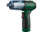 Green and black handheld vacuum cleaner with a transparent container and 'PAUKGB A1' text.