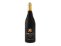 Red wine bottle with a black label and gold details, indicating 'Barbera d'Asti Superiore 2017'.