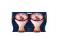 Two cups of Zabaglione Cherry Ice Cream with a decorative blue and red packaging.
