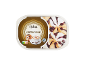 Cappuccino ice cream with chocolate sauce and coffee beans, with Nutri-Score C.