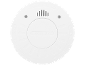 White smoke detector with a TEST/HUSH button and twist instructions.