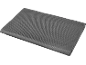 Gray yoga or fitness mat with a textured surface.