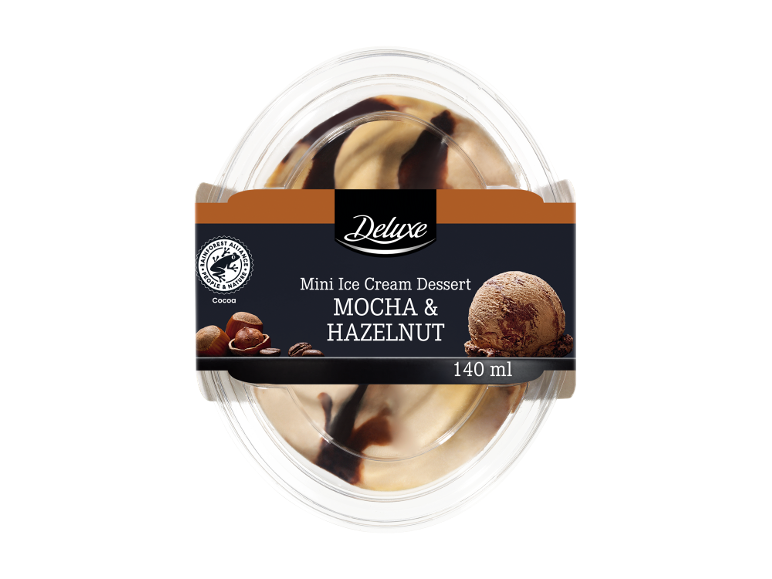 Mini ice cream dessert mocha & hazelnut, 140 ml.