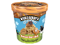 Caramel ice cream tub with Dulce De-lish flavor and caramel sauce.