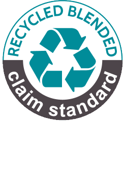 Recycled Blended Claim Standard seal, contains 40% RCS certified recycled polyester.
