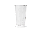 Clear plastic measuring jug with black volume markings from 50ml to 700ml.
