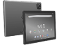 Two grey tablets, one with the screen on showing the user interface.