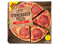 Box of four frozen salami pizzas, labeled 'Stonebaked Pizza Salami'.